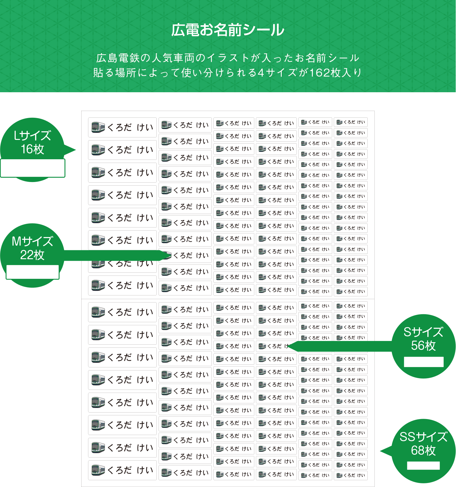 広電お名前シール