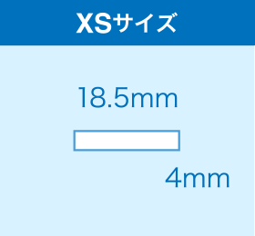 Mサイズ:38mm×10.5mm